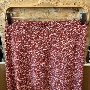 BE COOL Burnt Orange Floral Midi Skirt